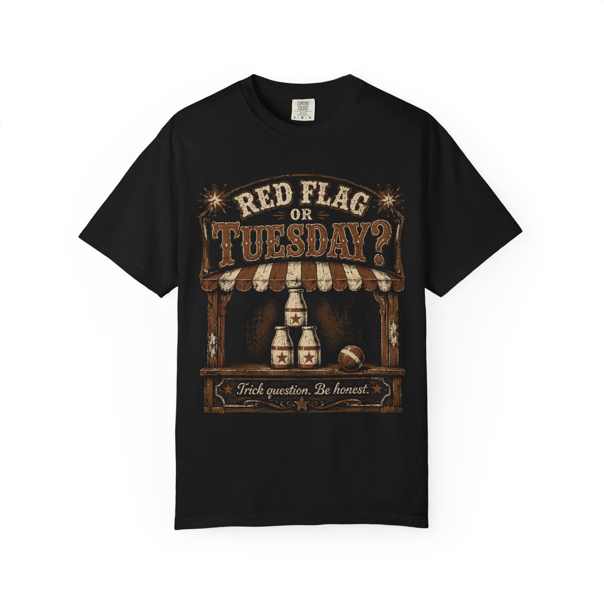 Red Flag or Tuesday? Graphic T-Shirt – Funny Bar Vintage Design
