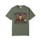 Western Skull & Roses T-Shirt — "Not Hard to Love, Hard to Fool" Graphic Tee