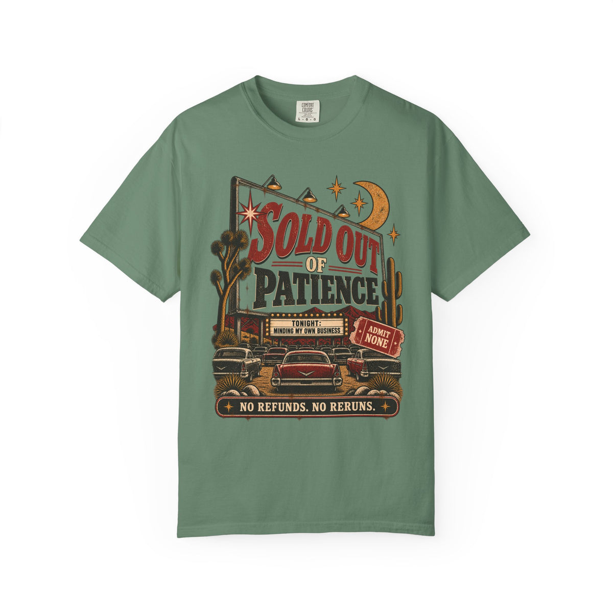 Sold Out of Patience | Vintage Drive-In Oversized Tee