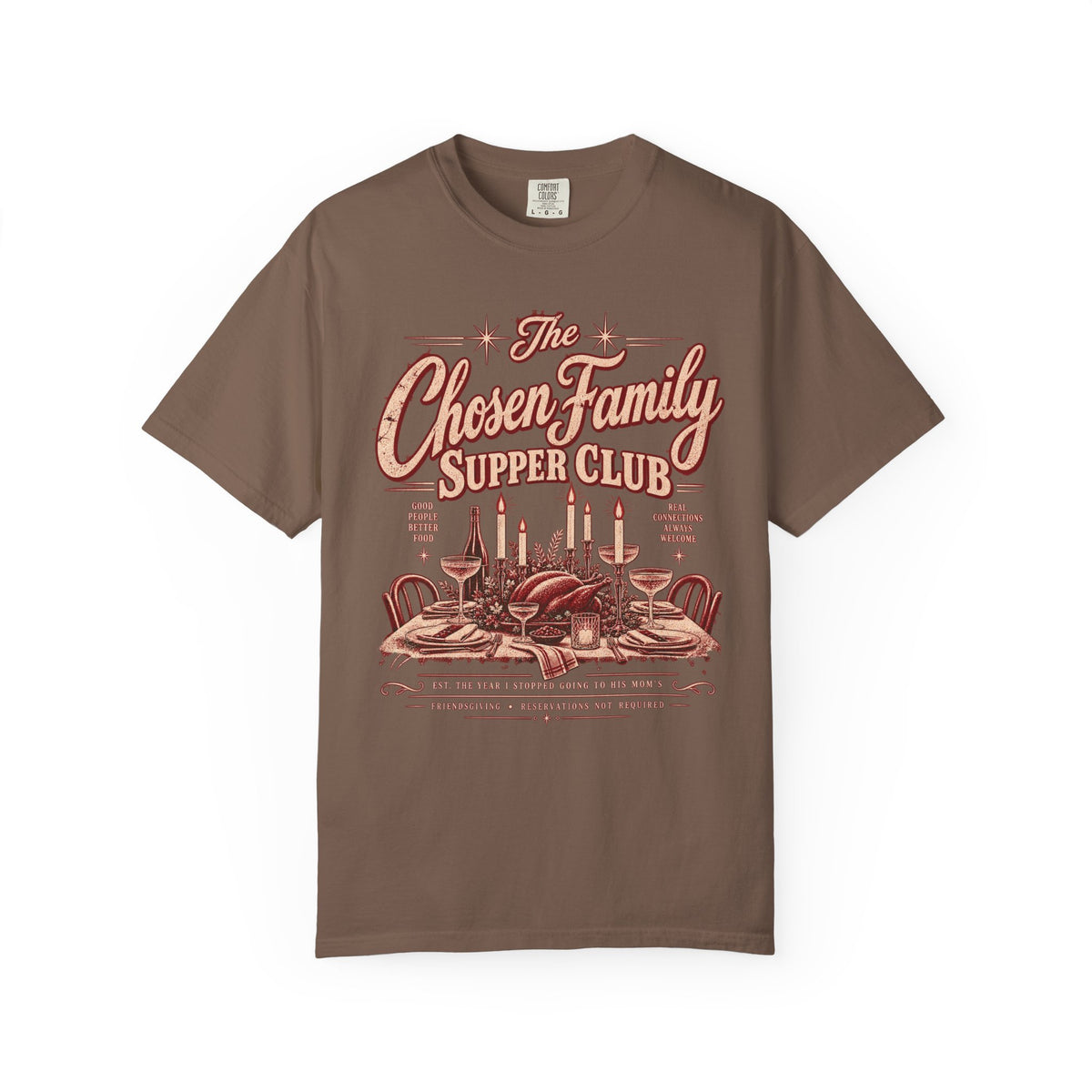 The Chosen Family Supper Club | Vintage Friendsgiving Oversized Tee