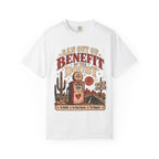 Benefit of Doubt Desert T-Shirt — 'Ran Out of Benefit of the Doubt' Vintage Gas Pump Graphic