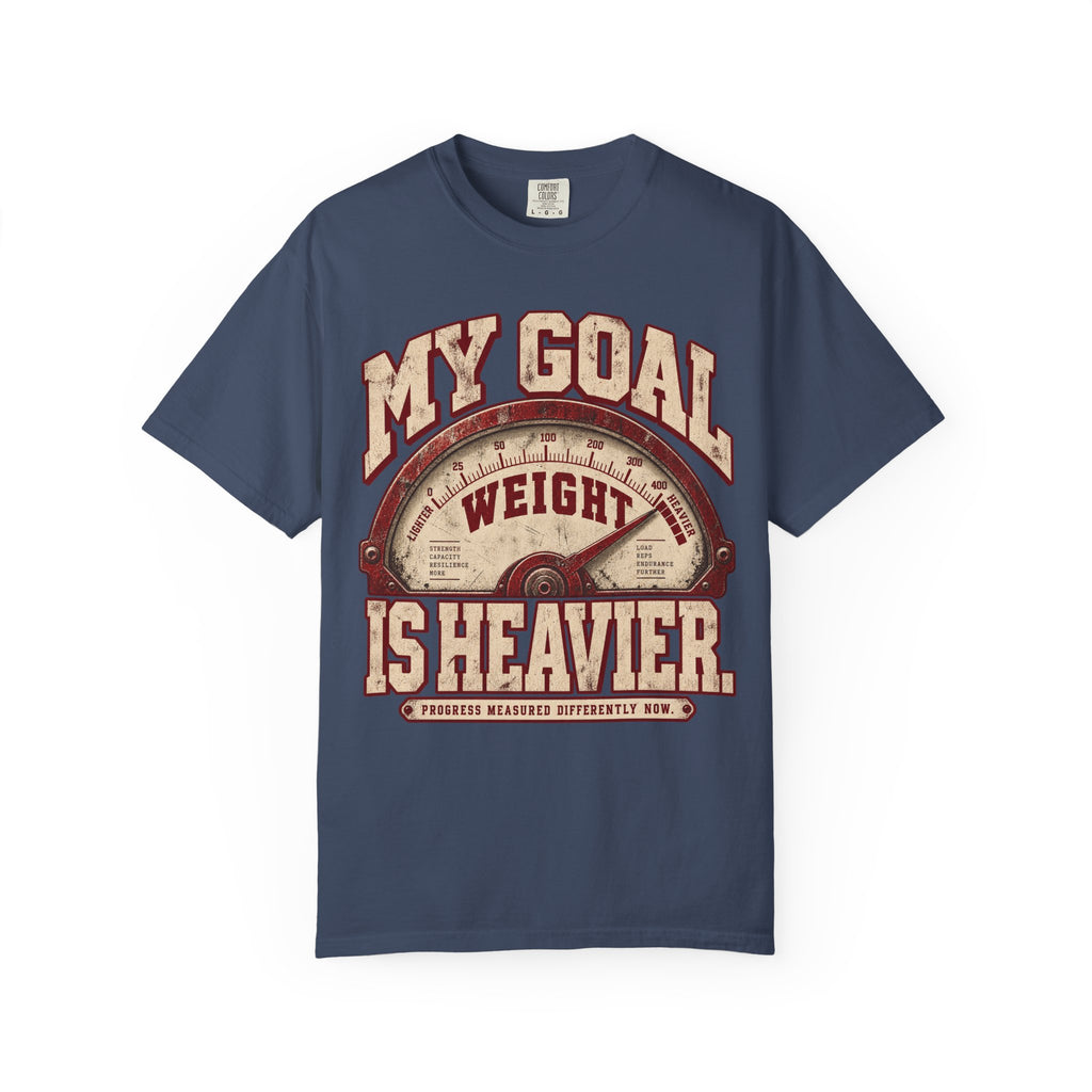 My Goal Weight Is Heavier | Vintage Women's Strength Training Oversized Tee