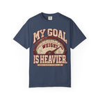 My Goal Weight Is Heavier | Vintage Women's Strength Training Oversized Tee