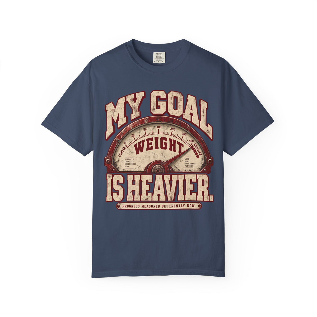 My Goal Weight Is Heavier | Vintage Women's Strength Training Oversized Tee