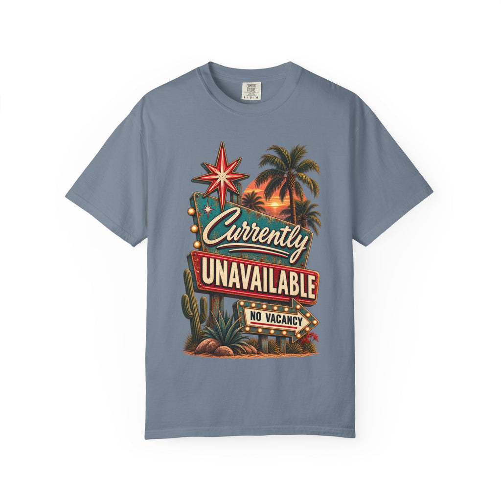 Currently Unavailable Oversized Graphic Tee | Retro No Vacancy Shirt