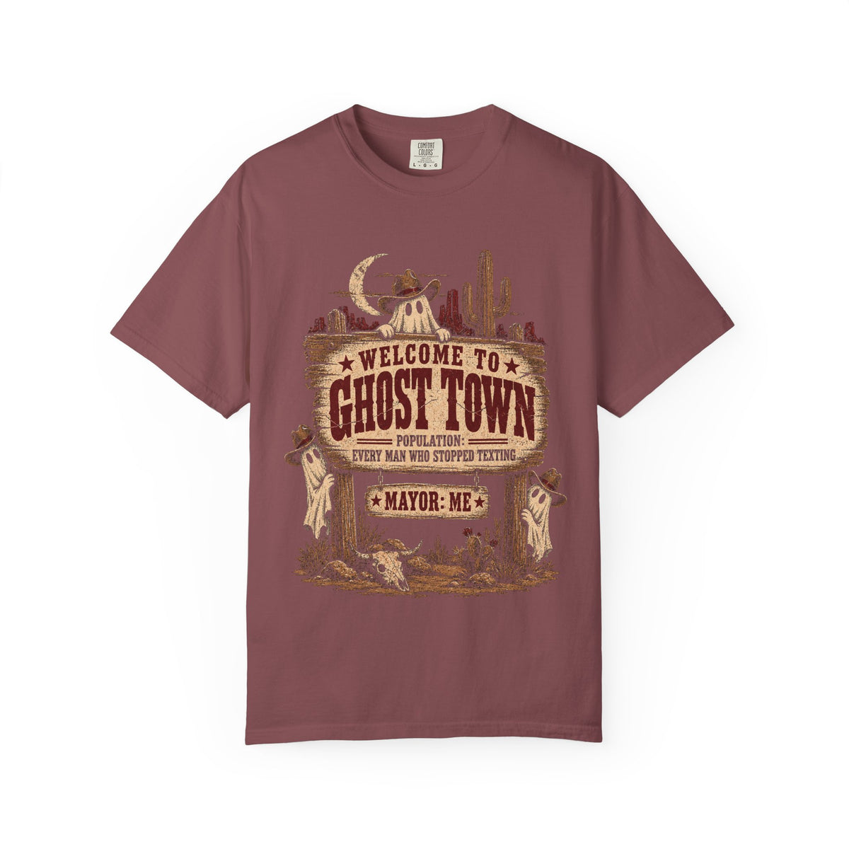 Ghost Town | Vintage Western Halloween Oversized Tee