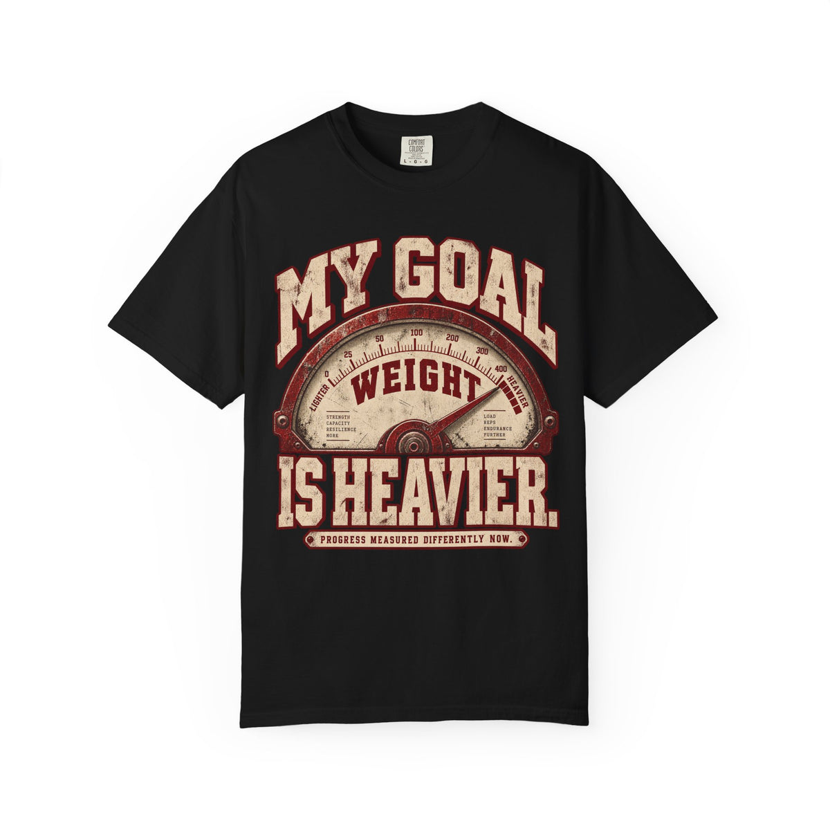 My Goal Weight Is Heavier | Vintage Women's Strength Training Oversized Tee