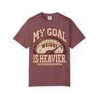 My Goal Weight Is Heavier | Vintage Women's Strength Training Oversized Tee