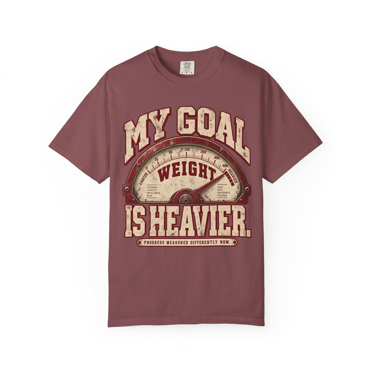 My Goal Weight Is Heavier | Vintage Women's Strength Training Oversized Tee