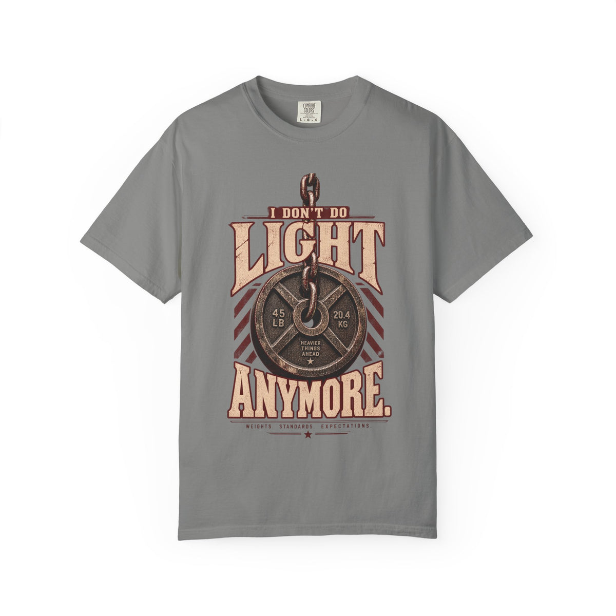 I Don't Do Light Anymore | Vintage Women's Oversized Strength Training Tee