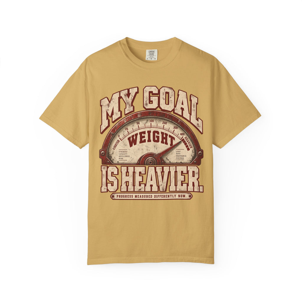 My Goal Weight Is Heavier | Vintage Women's Strength Training Oversized Tee