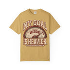 My Goal Weight Is Heavier | Vintage Women's Strength Training Oversized Tee