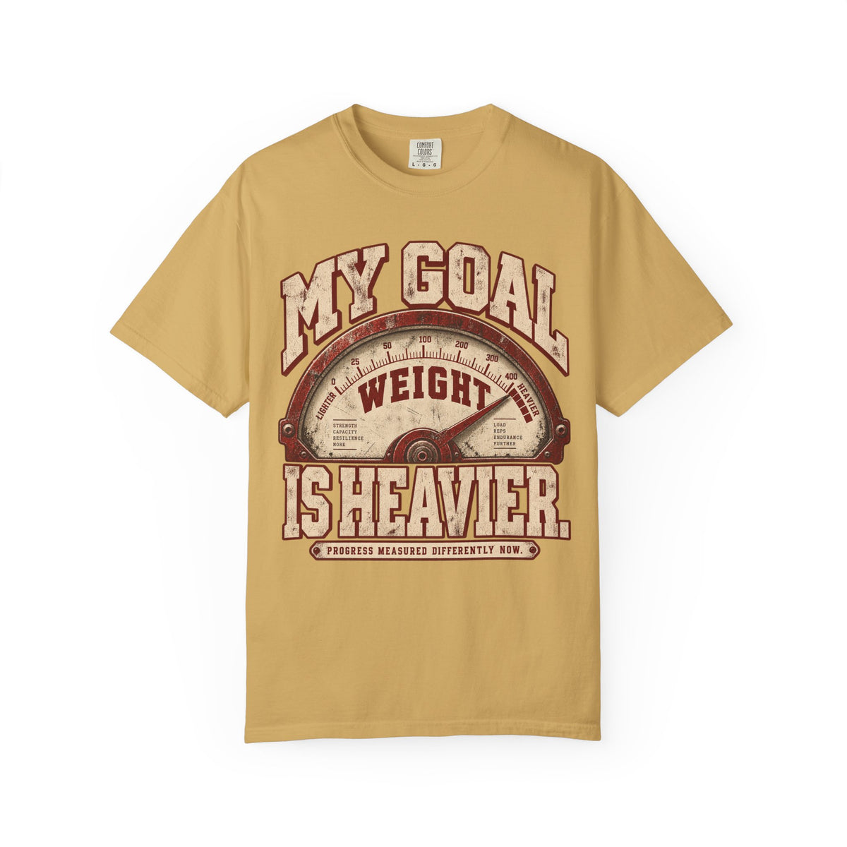 My Goal Weight Is Heavier | Vintage Women's Strength Training Oversized Tee