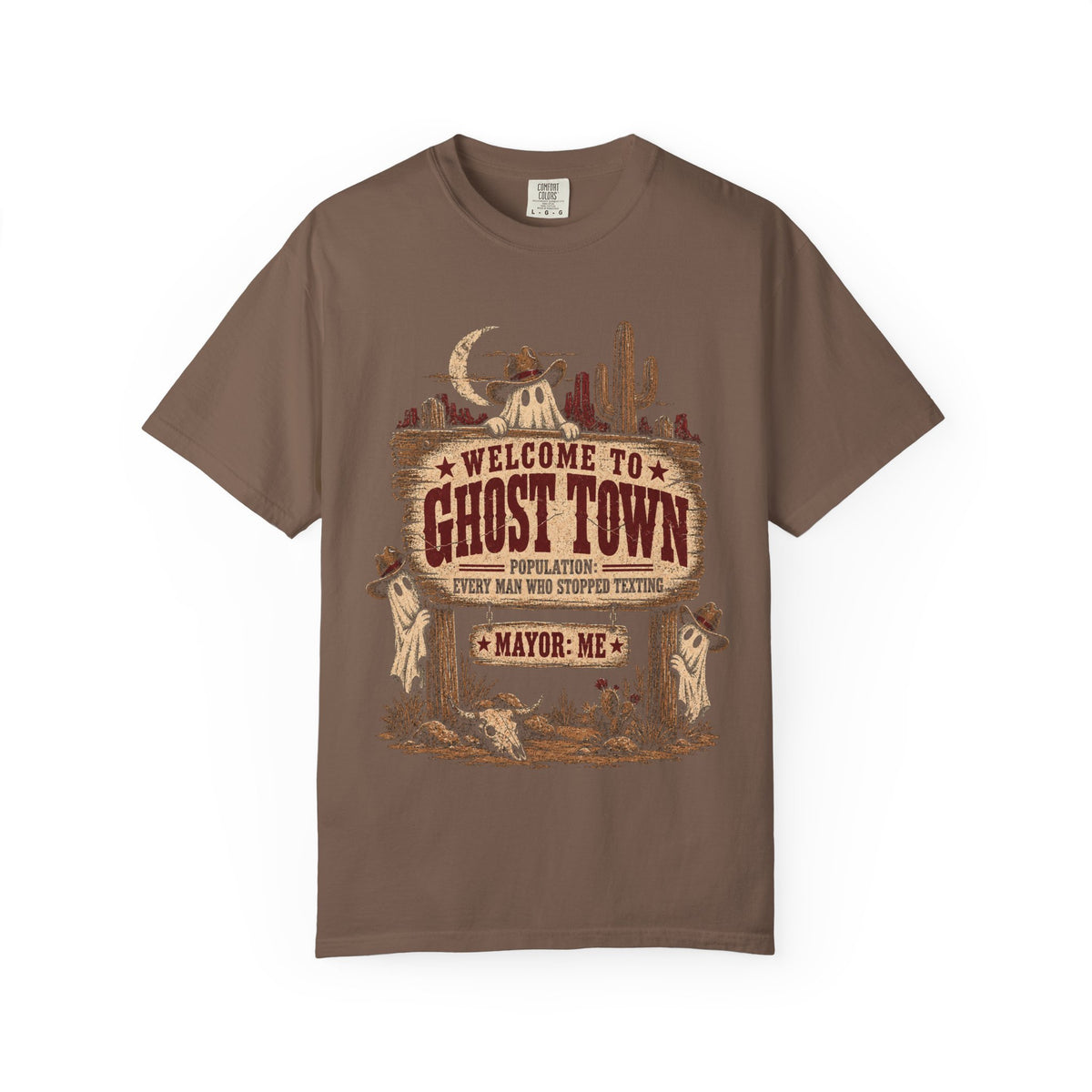 Ghost Town | Vintage Western Halloween Oversized Tee