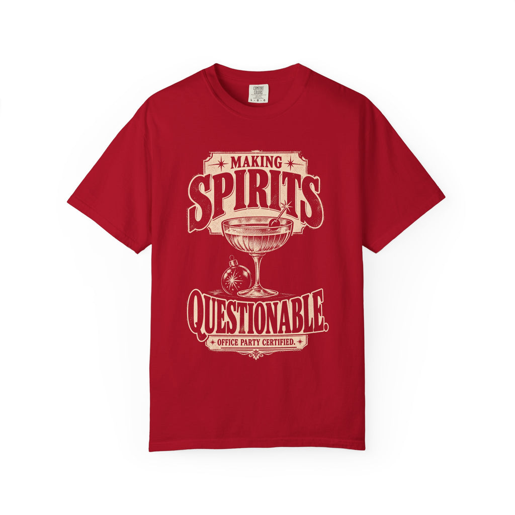 Making Spirits Questionable T-Shirt — Funny Cocktail Party Graphic Tee