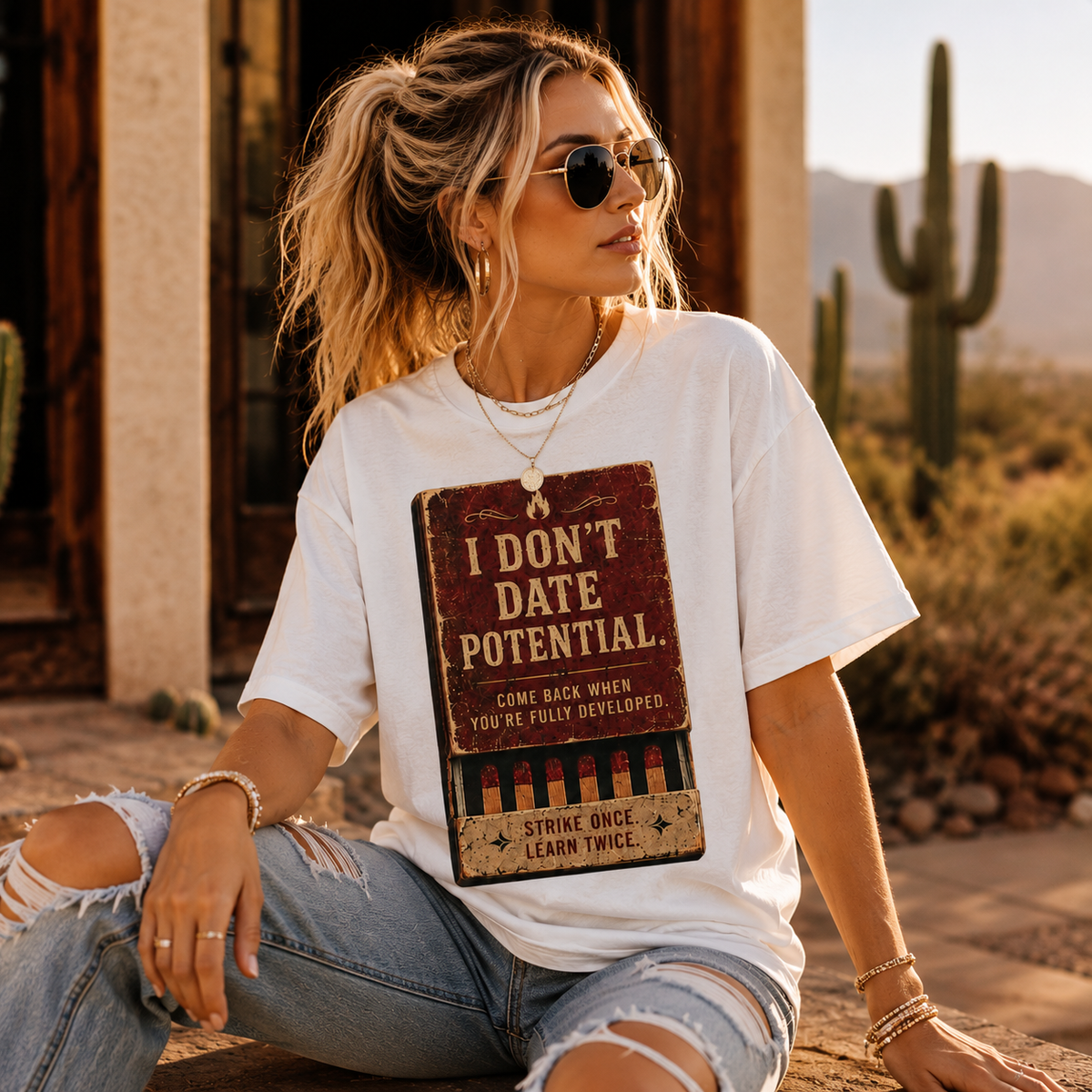I Don't Date Potential. Vintage Graphic Tee