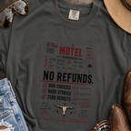 No Refunds Oversized Graphic Tee | Funny Western Shirt