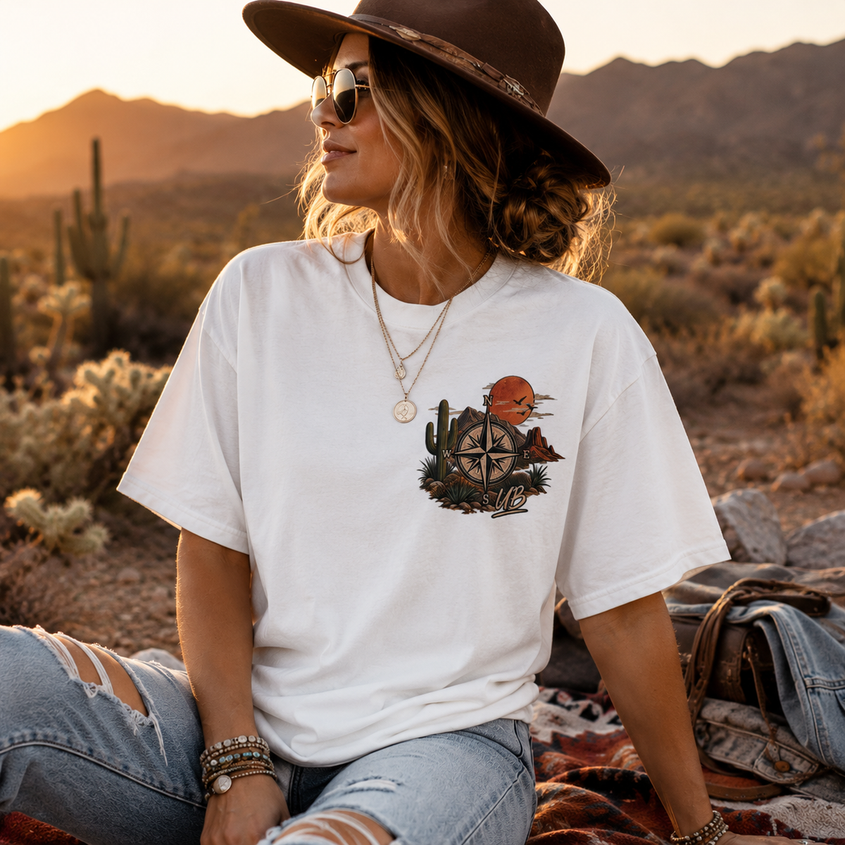 She's Not Lost Oversized Graphic Tee | Inspirational Western Adventure Shirt