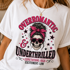 Skull Bandana T-Shirt — “Overromantic & Underthrilled” Vintage Rock Tee
