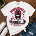 Skull Bandana T-Shirt — “Overromantic & Underthrilled” Vintage Rock Tee