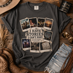 T-Shirt — "I Have Stories I Can’t Post" Vintage Polaroid Photo Tee