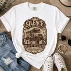 Silence Is My Drug Tee | Funny School Bus Mom Graphic Shirt