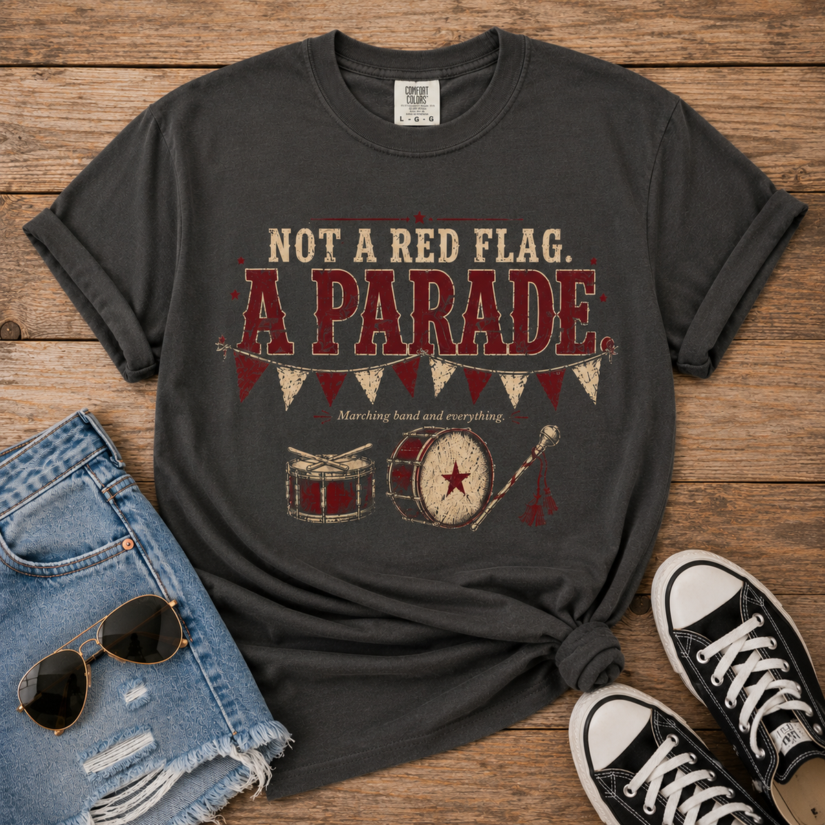 Not A Red Flag. A Parade. — Oversized Vintage Tee