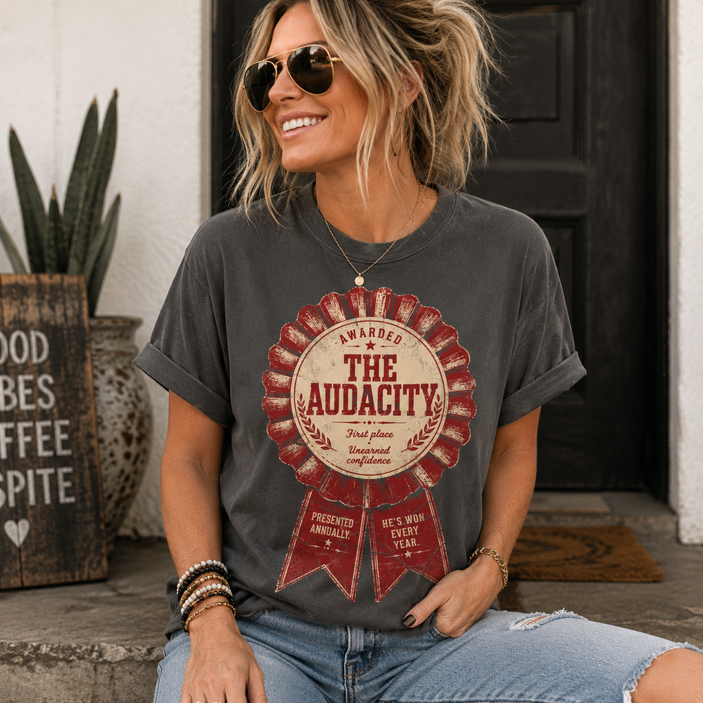 The Audacity Award — Vintage Prize Ribbon Tee