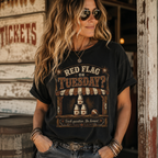 Red Flag or Tuesday? Graphic T-Shirt – Funny Bar Vintage Design