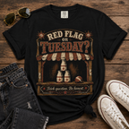 Red Flag or Tuesday? Graphic T-Shirt – Funny Bar Vintage Design