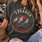 I Peaked in My Forties Mountain T-Shirt