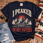 I Peaked in My Fifties Vintage Mountain T-Shirt