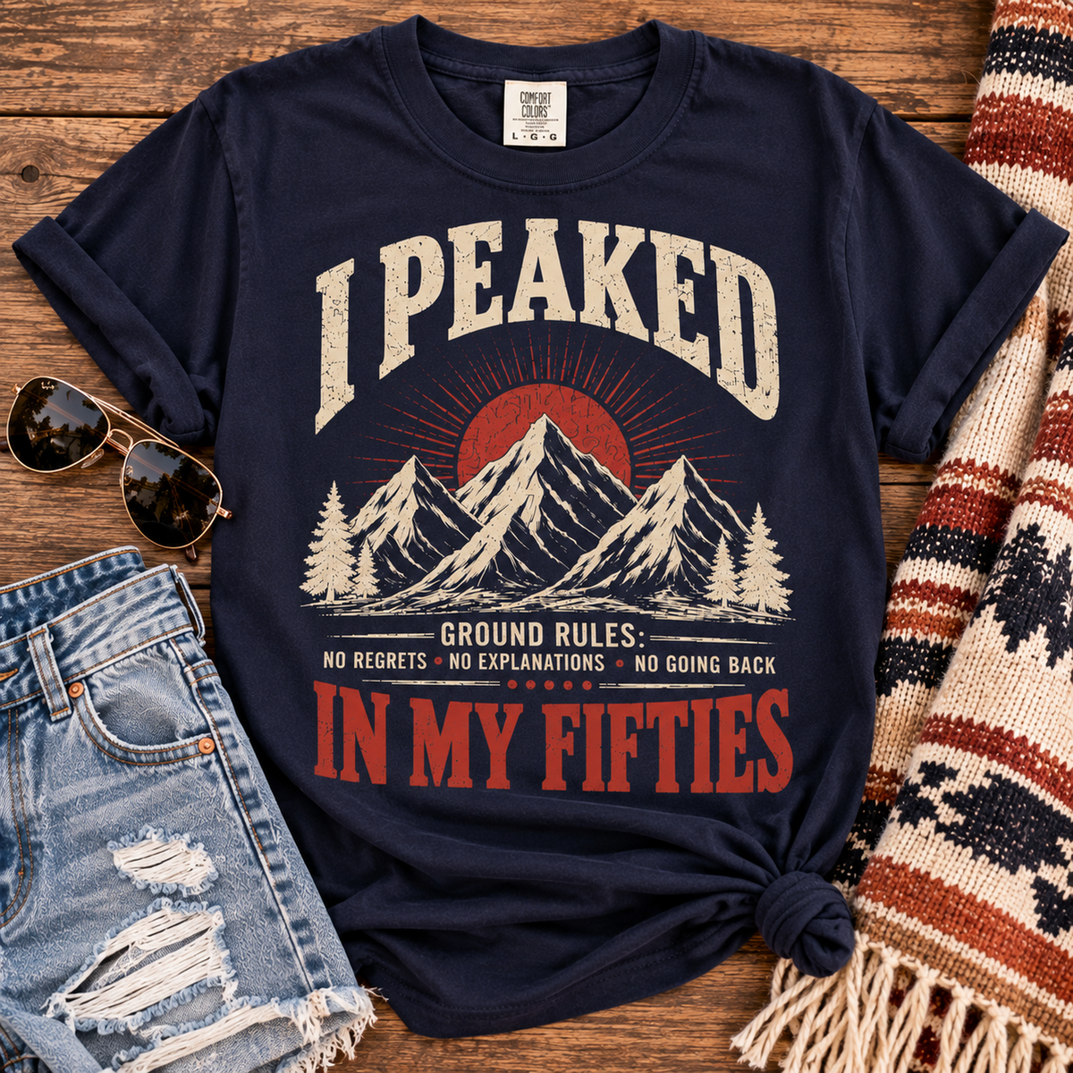 I Peaked in My Fifties Vintage Mountain T-Shirt
