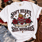 Soft Heart, Steel Boundaries - Vintage Tattoo Tee