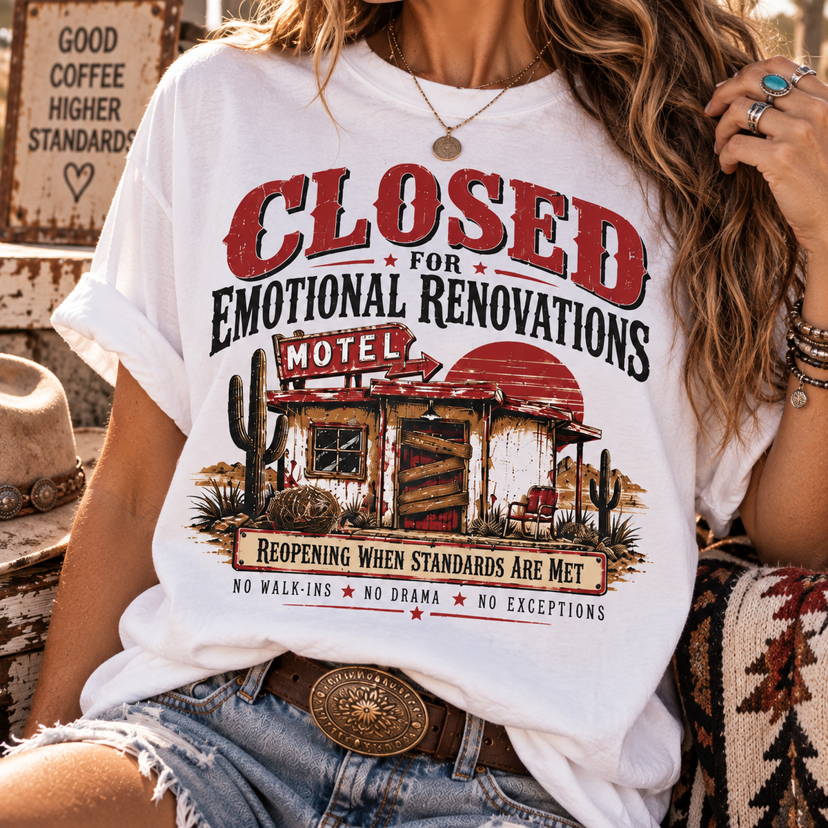 Closed For Emotional Renovations - Vintage Western MotelTee