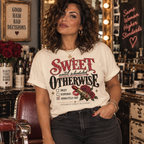 Sweet Until Scheduled Otherwise T‑Shirt — Vintage Rose Graphic Tee