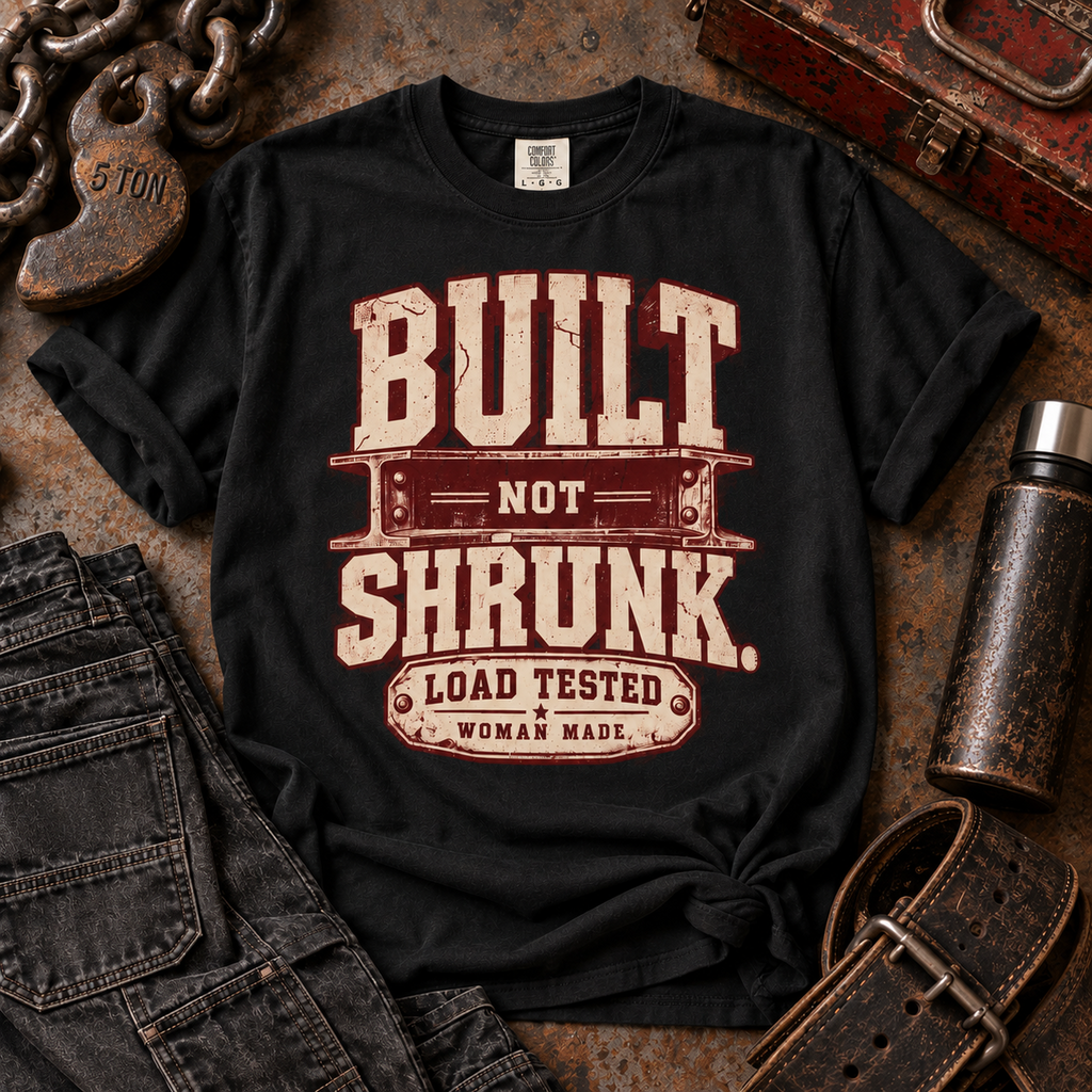 Built Not Shrunk T-Shirt — 'Load Tested' Vintage Women-Made Tee