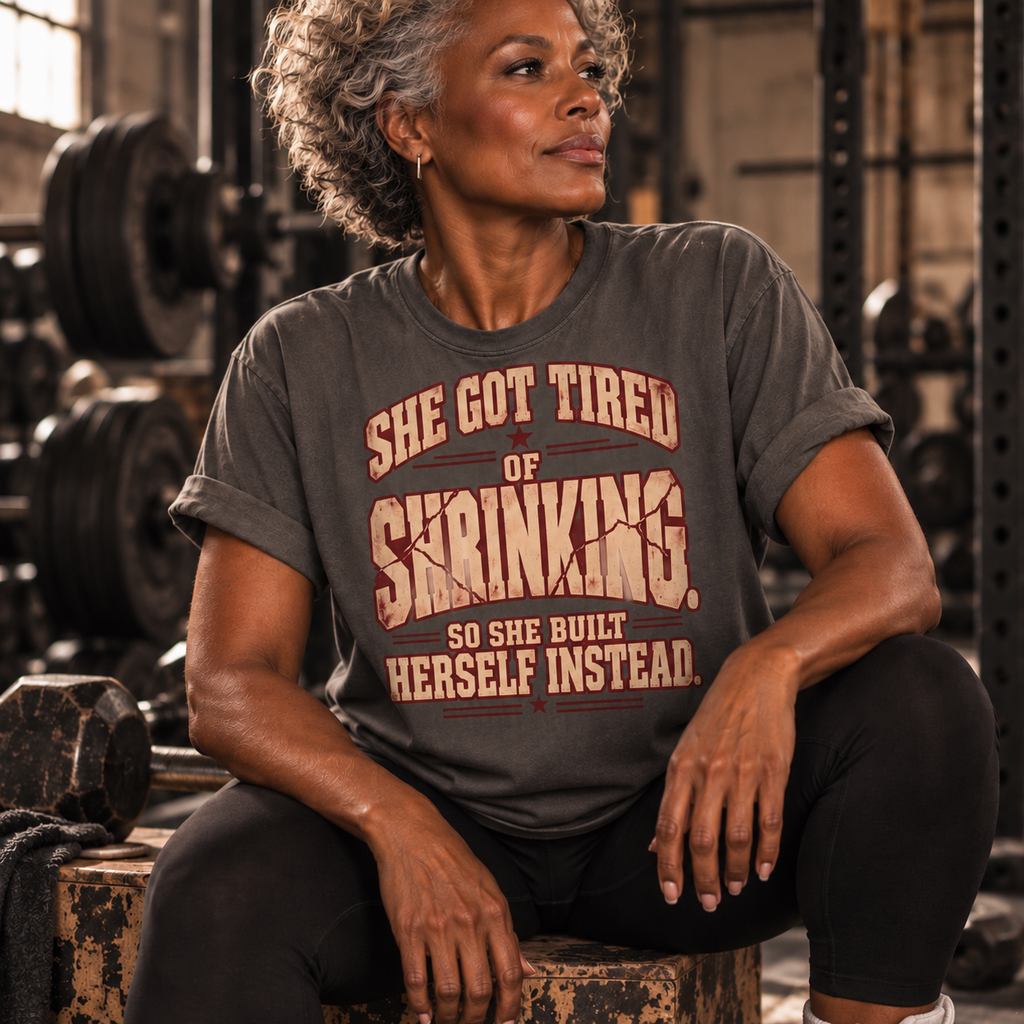 She Got Tired of Shrinking | Vintage Women's Oversized Strength Tee