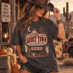 Ghost Town | Vintage Western Halloween Oversized Tee