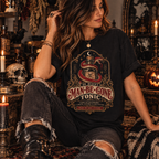 Man-Be-Gone Tonic | Vintage Apothecary Halloween Oversized Tee