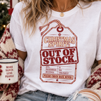 Christmas Spirit: Out of Stock | Vintage Christmas Oversized Tee
