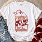 Christmas Spirit: Out of Stock | Vintage Christmas Oversized Tee