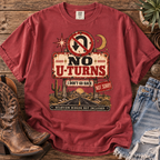 No U-Turns | I Don't Go Back | Vintage Roadside Oversized Tee