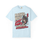 Raised Boys Lost Sanity Graphic T-Shirt — Mom Patriotic Messy Bun Tee