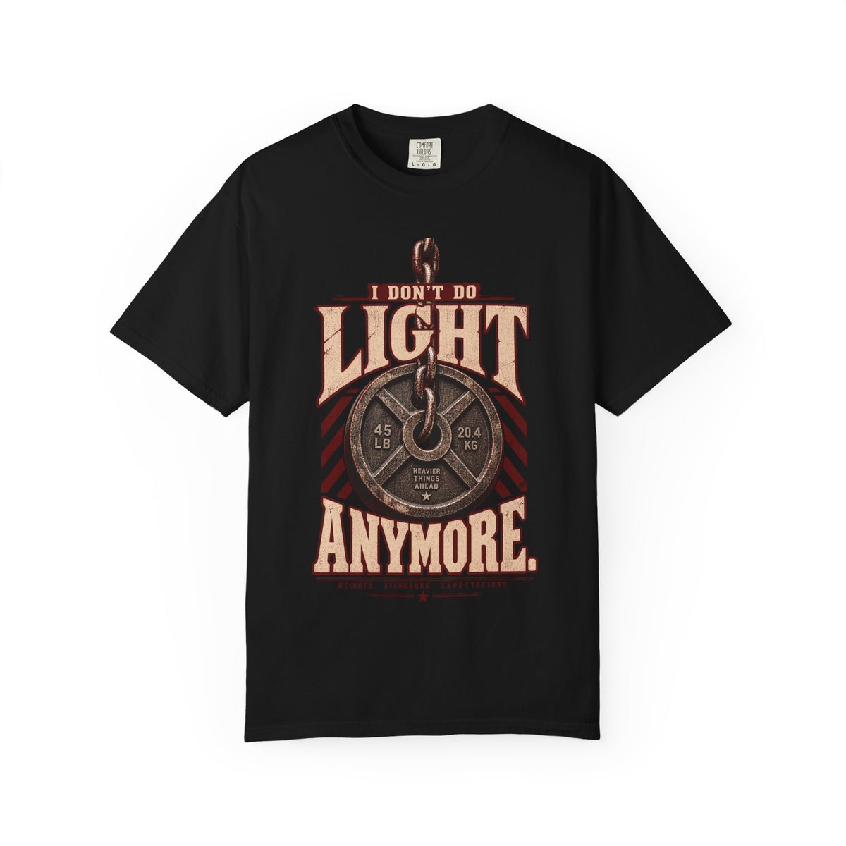 I Don't Do Light Anymore | Vintage Women's Oversized Strength Training Tee