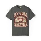 My Goal Weight Is Heavier | Vintage Women's Strength Training Oversized Tee