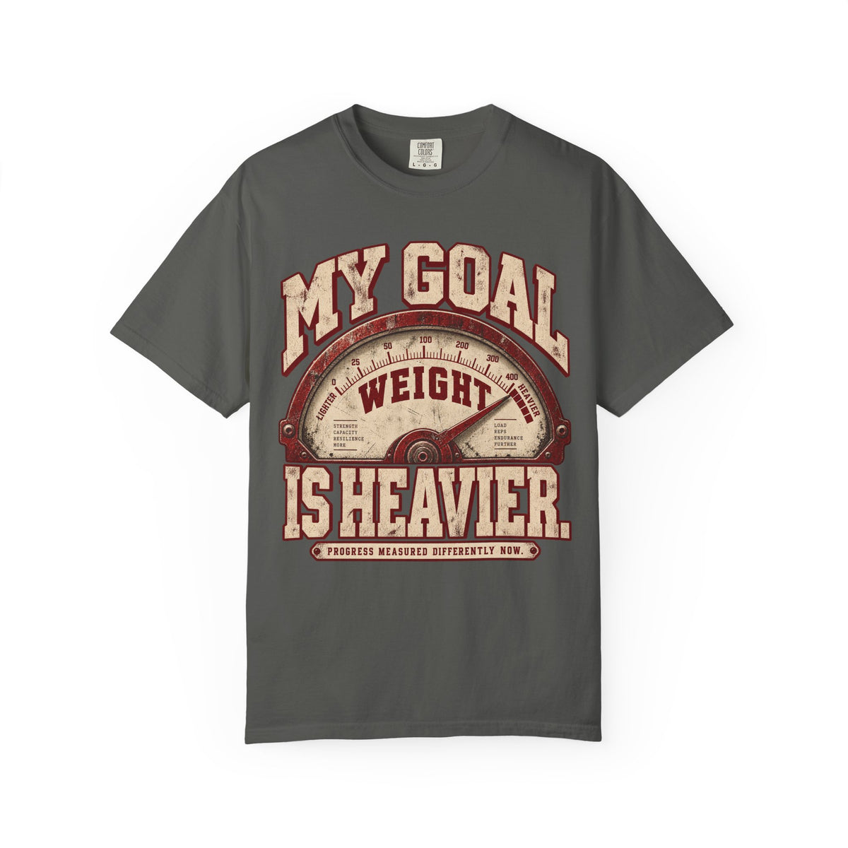 My Goal Weight Is Heavier | Vintage Women's Strength Training Oversized Tee