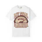 My Goal Weight Is Heavier | Vintage Women's Strength Training Oversized Tee