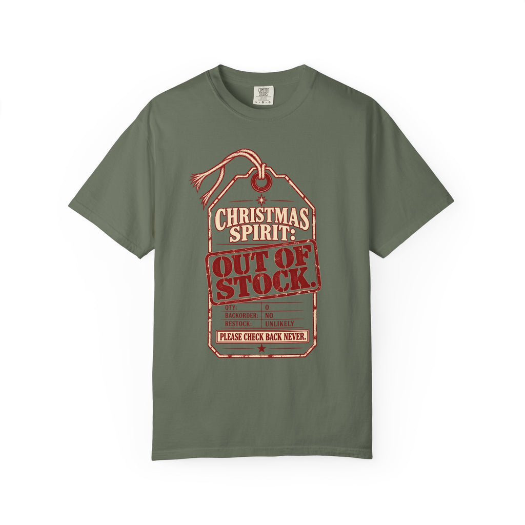 Christmas Spirit: Out of Stock | Vintage Christmas Oversized Tee