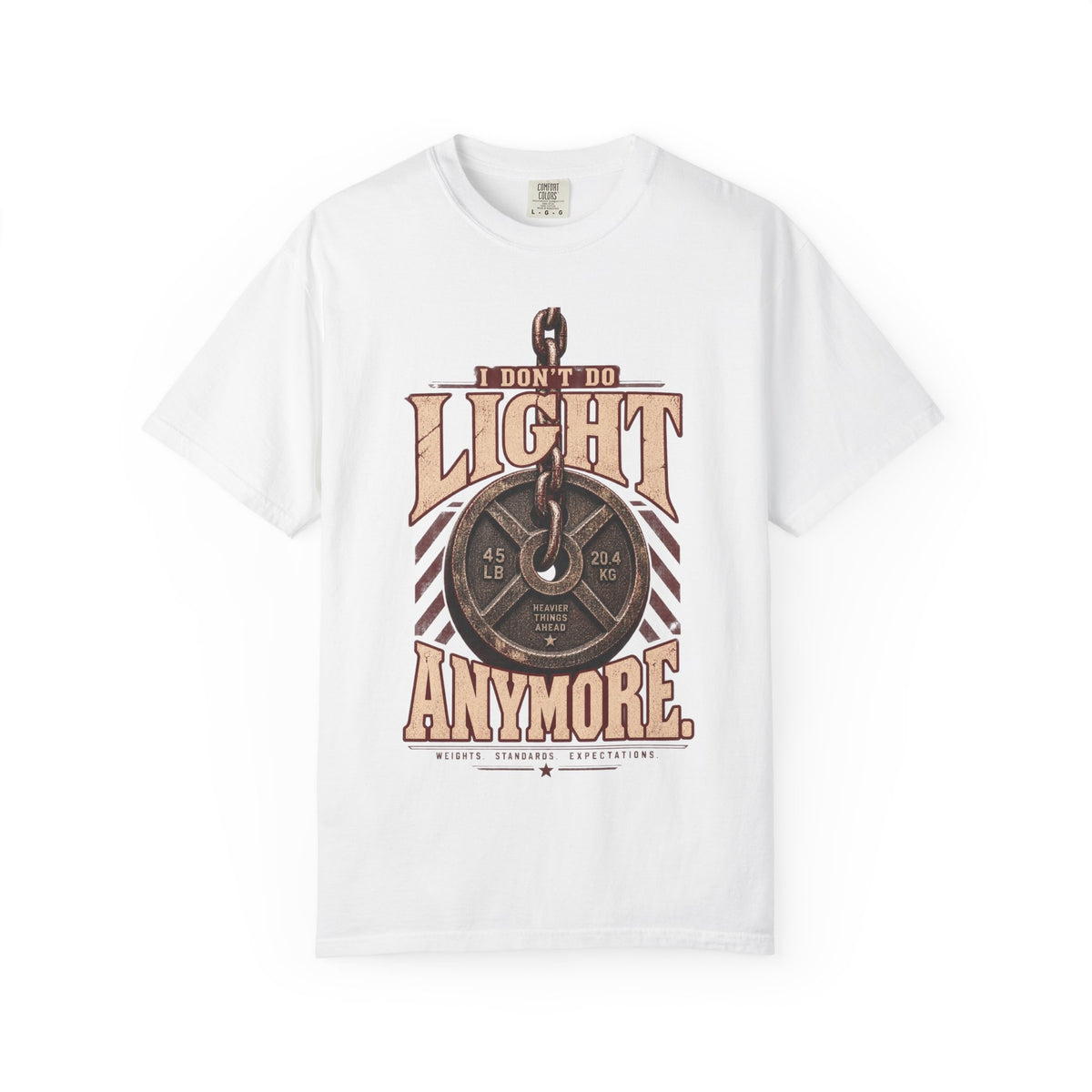 I Don't Do Light Anymore | Vintage Women's Oversized Strength Training Tee